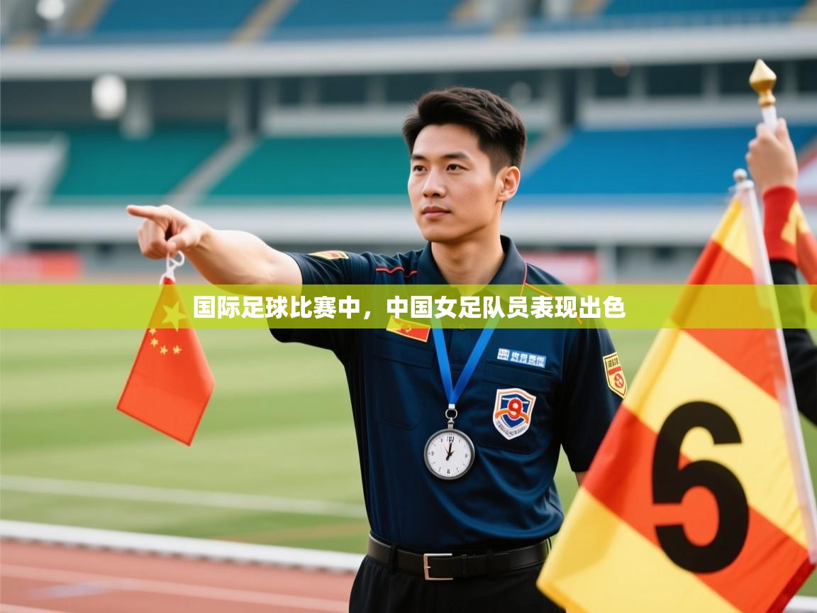 国际足球比赛中,中国女足队员表现出色